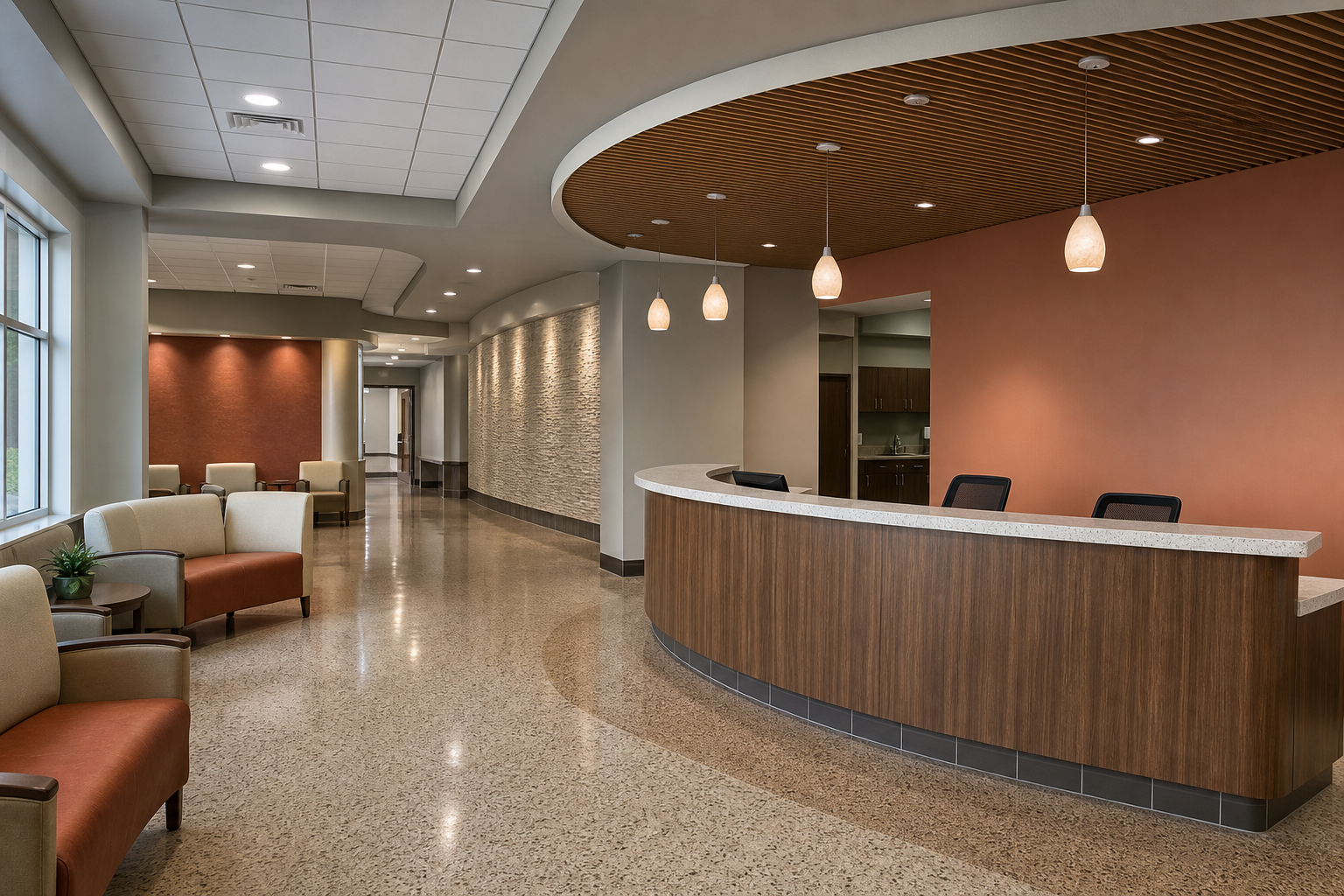 Completed professional commercial interior in Pasco County