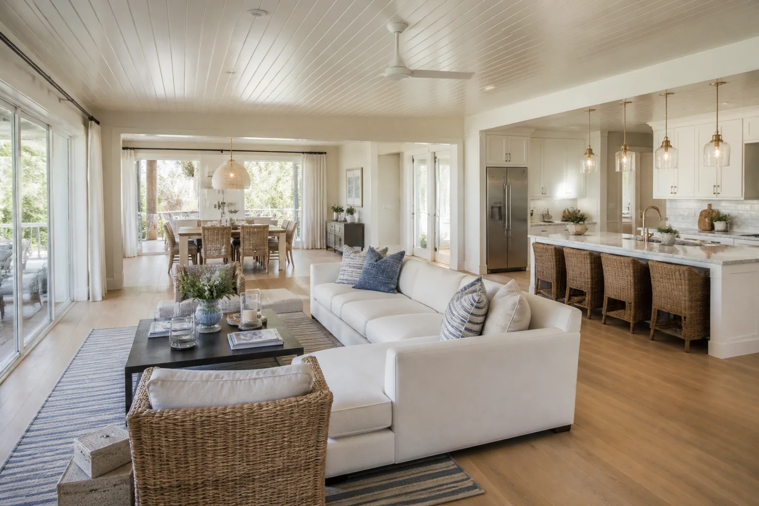 Completed connected whole-home remodel in Sarasota, Florida